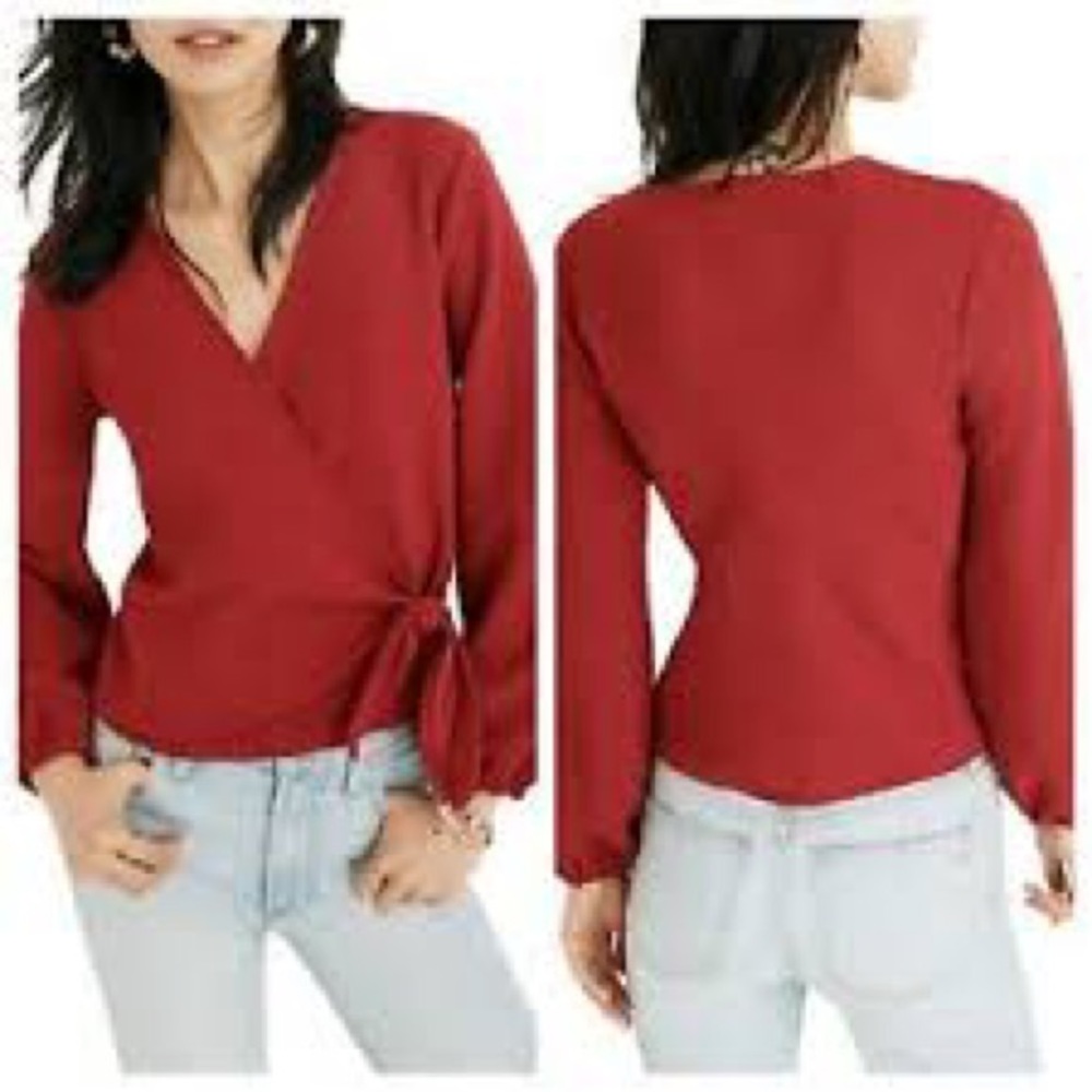 Texture and Thread wrap top (Madewell)